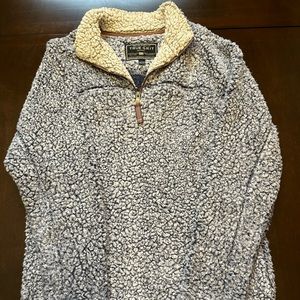 True Grit Navy Sherpa 1/4 Zip Pullover size Small